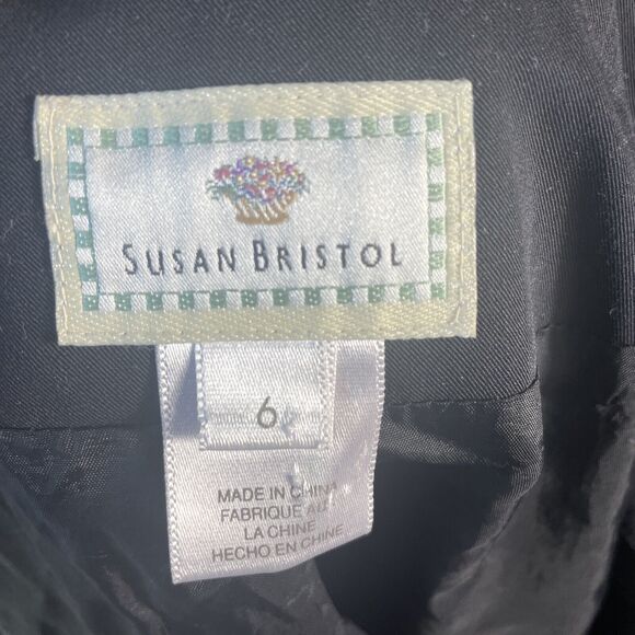 Susan Bristol Patchwork Multicolor Blazer Shoulder Pads Size 6 - Picture 8 of 8